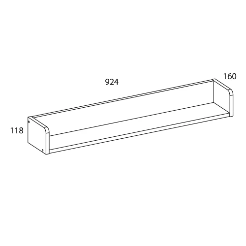 Полка навесная, OLIVIA, цвет вудлайн крем