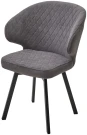 Стул ХИЛТОН 360 град., цвет B28 Темно-серый, велюр / черный каркас М-City