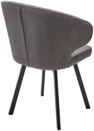 Стул ХИЛТОН 360 град., цвет B28 Темно-серый, велюр / черный каркас М-City