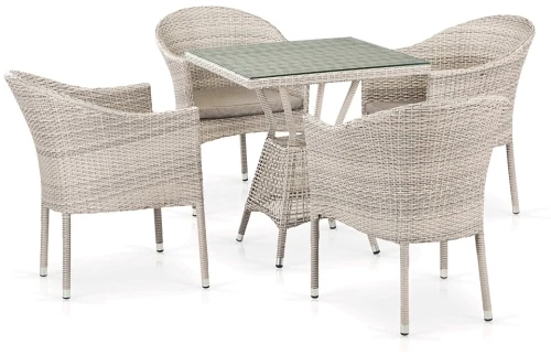 Комплект плетеной мебели T706/Y350-W85 4Pcs Latte