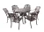 Обеденная группа из литого алюминия c столом ВУЛКАН + 6 кресел ФЕНИКС