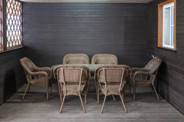 Обеденная группа Мэдисон с овальным столом и 6 кресел без подушек