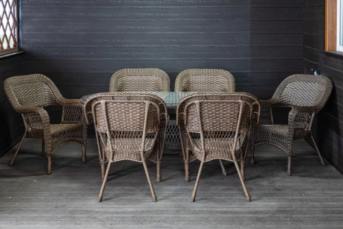 Обеденная группа Мэдисон с овальным столом и 6 кресел без подушек