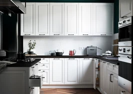 Модульная кухня Ницца Royal 3400х2600 Blanco МДФ эмаль угловая