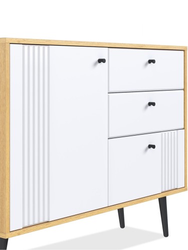 Комод Вега Саксония 105, белый матовый