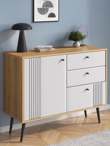 Комод Вега Саксония 105, белый матовый