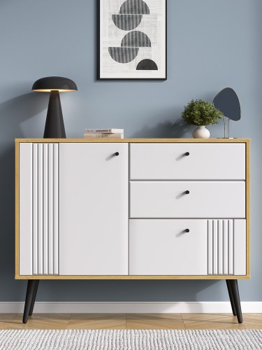 Комод Вега Саксония 105, белый матовый