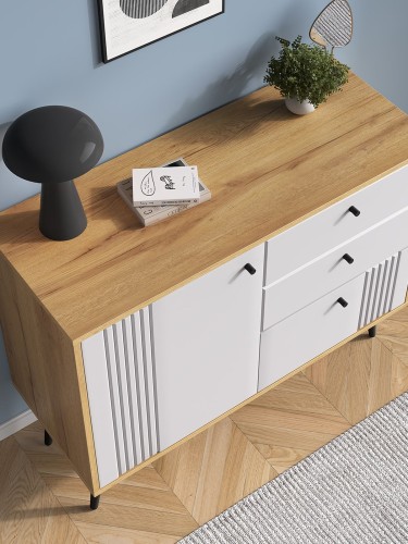 Комод Вега Саксония 105, белый матовый