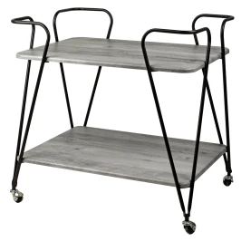 Стол сервировочный Эстер черный/орех гикори grey