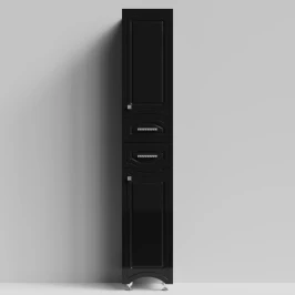 Пенал Адам 35 напольный, черный глянец, правый