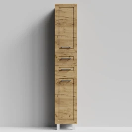 Пенал Арабеска 35 напольный, Дуб Тортуга ПВХ 2357-43, правый, бельевая корзина