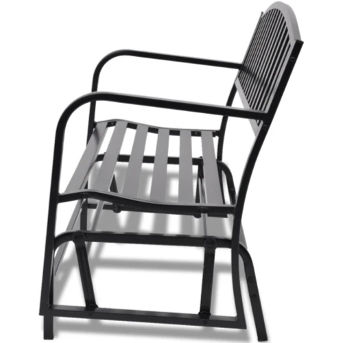 Скамейка уличная двухместная из стали Планер(Glaider) садовая