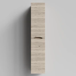 Пенал Лайт 30 подвесной, Дубослив ореховый светлый ПВХ 3445, правый, бельевая корзина