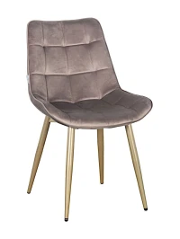 DC705 Стул мягкий, МОККО#G62-13 велюр, каркас металл шампань