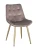 DC705 Стул мягкий, МОККО#G62-13 велюр, каркас металл шампань