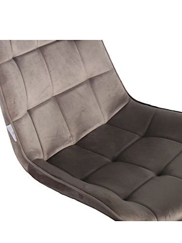 DC705 Стул мягкий, МОККО#G62-13 велюр, каркас металл шампань