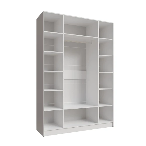 Распашной шкаф с зеркалом Мадрид 1.6, белый