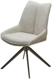 Стул OSKAR 360 град. поворот. KN01-05 Бежевый/ BZ1046-11 Бежевый/ Шоколадное золото каркас, ®DISAUR