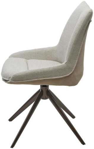 Стул OSKAR 360 град. поворот. KN01-05 Бежевый/ BZ1046-11 Бежевый/ Шоколадное золото каркас, ®DISAUR
