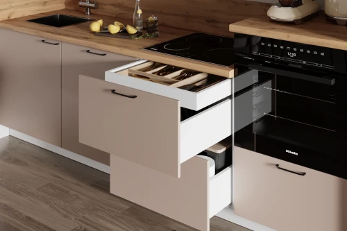 Готовая кухня КГ 1650 Эмаль, Крем  Арника РМ в.2