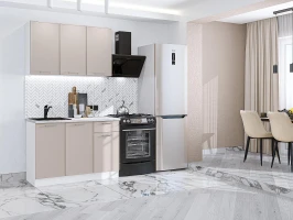 Кухонный гарнитур Квадро-03 Кашемир Белый