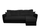 Диван угловой Амстердам рогожка черная 160
