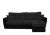 Диван угловой Амстердам рогожка черная 160