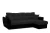 Диван угловой Амстердам рогожка черная 160