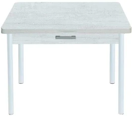 Симпл стол обеденный раскладной с ящиком / бетон белый/белый