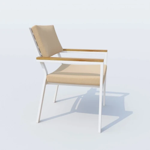 Стул BONTA бежевый - белый каркас
