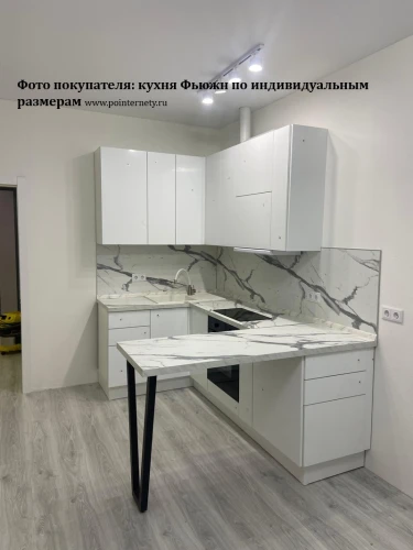 Кухонный гарнитур Фьюжн-08 Angel-Белый