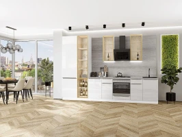 Кухонный гарнитур Фьюжн-08 Angel-Белый