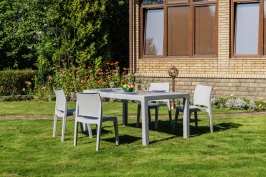 Обеденный комплект JULY S светло-серый