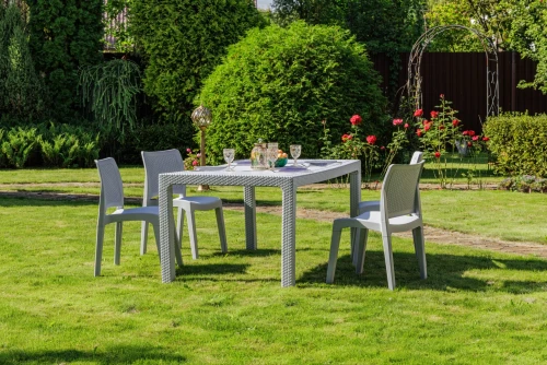 Обеденный комплект JULY S светло-серый