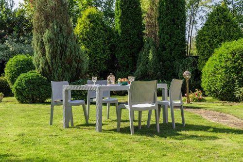 Обеденный комплект JULY S светло-серый