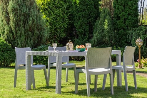 Обеденный комплект JULY S светло-серый