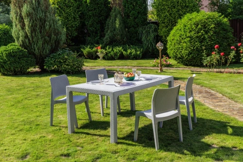 Обеденный комплект JULY S светло-серый