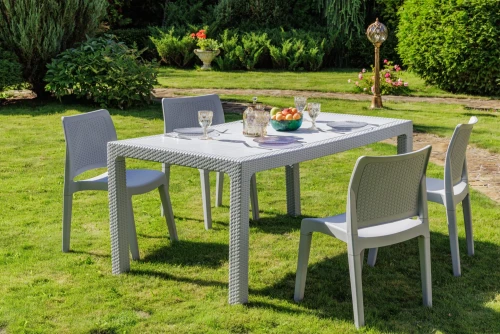 Обеденный комплект JULY S светло-серый