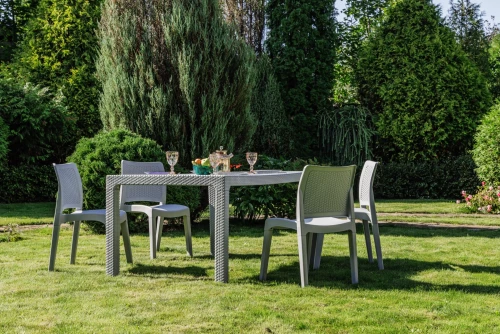 Обеденный комплект JULY S светло-серый