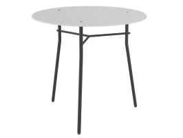 Стол журнальный Ники белый/чёрный