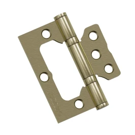 Петля без врезки стальная Bravo F-4-2BB 75*64*2,5 (универс.) AB Бронза