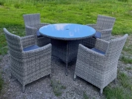 Комплект плетеной мебели AM-395C/T395 Grey 4Pcs (4+1)