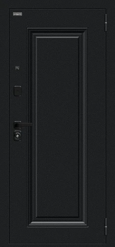 Входная дверь BRAVO Флэш МФ/SBlack Букле черное/White Silk