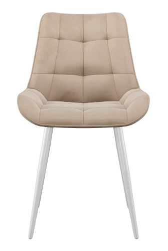 Стул DikLine 206М B03 BEIGE, ножки белые