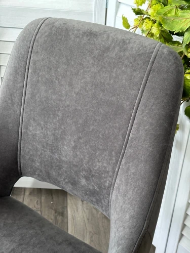 Стул ASP, 360 град. поворот. B28 Темно-серый, велюр / черный каркас, М-City