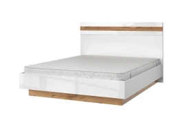 TAURUS, Кровать 160В с подъемником. Цвет БЕЛЫЙ / ДУБ ВОТАН