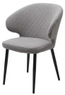 Стул ХИЛТОН, цвет B22 Серый, велюр / черный каркас М-City
