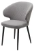 Стул ХИЛТОН, цвет B22 Серый, велюр / черный каркас М-City