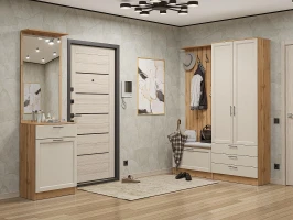 Готовая прихожая Стиль-04 Cream Silkwood Дуб Вотан
