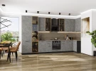 Кухонный гарнитур Флэт-05 Temple Stone 2S Graphite